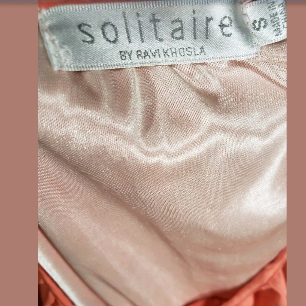 Solitaire by Ravi Khosla Coral Laser Cut Floral Blouse Women’s Small - Picture 7 of 7
